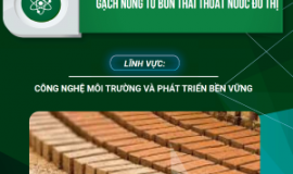 SERIES CÔNG TRÌNH KHOA HỌC TIÊU BIỂU: GIẢI PHÁP CÔNG NGHỆ XỬ LÝ VÀ TÁI SỬ DỤNG BÙN THẢI LÀM NGUYÊN LIỆU SẢN XUẤT GẠCH NUNG